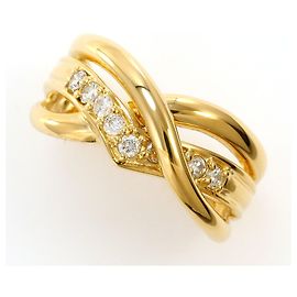 Autre Marque 18K Gelbgold Diamantring Golden