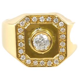 Autre Marque 18K Gelbgold Diamantring Golden