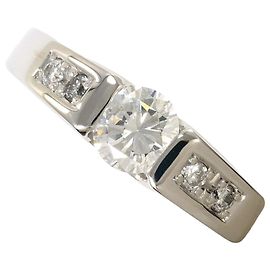 Autre Marque 10K Weißgold Diamantring Golden