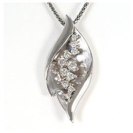 Autre Marque Colar de ouro branco 18K e diamantes Dourado