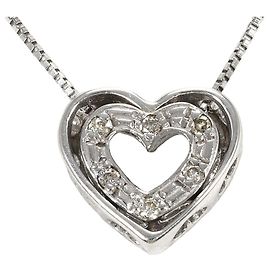 Autre Marque Collier en or blanc 10K avec diamant Doré