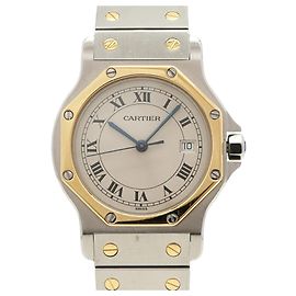 Cartier Santos Octagon LM W2001583 Ivory Dial Watch Other