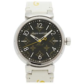 Relógio Louis Vuitton Tambour Monogram QA072Z Mostrador Marrom Masculino Outro