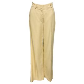 Maison Rabih Kayrouz Cream Raw Silk Pants Beige