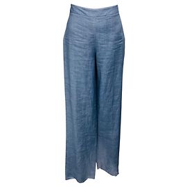 Calça Loro Piana de lin azul Flax Mercurio Pearl Azul