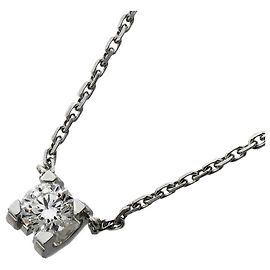 Collana Cartier C de 1PD 18KWG Oro Bianco e Diamante Altro