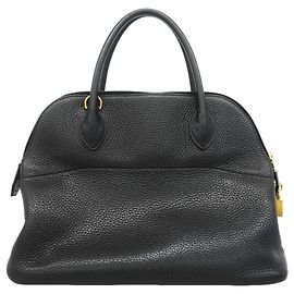 Hermès Hermes Bolide 31 Handbag in Black Taurillon Clemence Leather Black