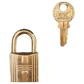 Charm Hermès Lucchetto e Chiave Placcati Oro D'oro