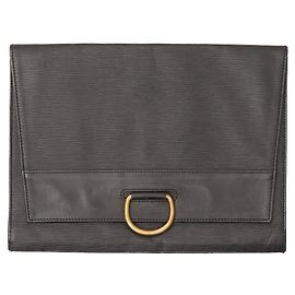 Louis Vuitton Pochette en cuir Epi noir Noir