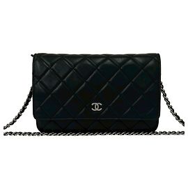 Borsa a tracolla Chanel Matelassé in agnello Nero