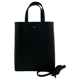 Céline CELINE Cabas Vertical Small en cuir 2-way Shoulder Bag Noir