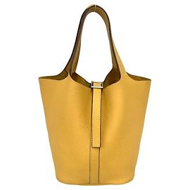 Sac cabas Hermès Picotin PM Mini Jaune
