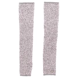 Chanel Luvas rosa e cinza com strass Rosa