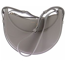 Polène Numéro Dix leather shoulder bag Grey
