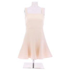 Dior Weißes Wollkleid mit Trägern Weiß