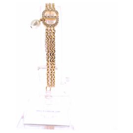 Dior Pulseira com pérolas Dourado