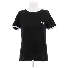 Camiseta de algodón negra Loewe Negro