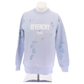 Givenchy Pulôver rasgado azul claro Azul
