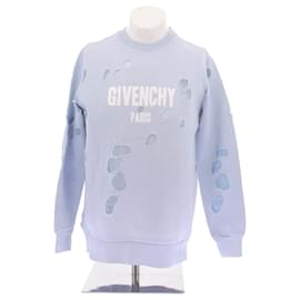 Givenchy Zerrissener Pullover hellblau Blau