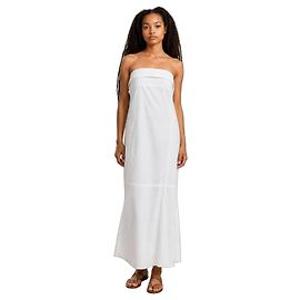 Autre Marque Hodakova Robe maxi bustier déconstruite en coton blanc Blanc