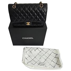 Chanel Classic Flap Medium Borsa Pelle Caviar Nera Nero