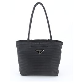 Sac cabas Prada Tessuto Nylon Triangle Logo Noir