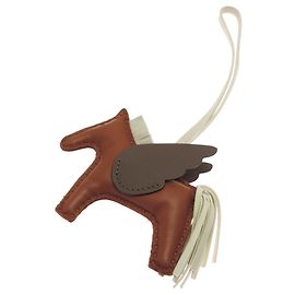Hermès Hermes Rodeo Pegasus PM Handtaschenanhänger Braun Beige Golden Taupe