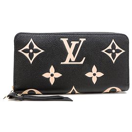Louis Vuitton Zippy Wallet Black Beige