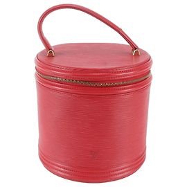 Louis Vuitton Epi Cannes Leather Handbag Red