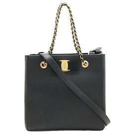 Salvatore Ferragamo Borsa Vara Bow in pelle nera Ferragamo Nero