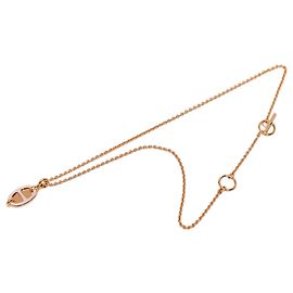 Collana con pendente Mini Maillon placcato oro rosa e rosa Hermès Rosa D'oro