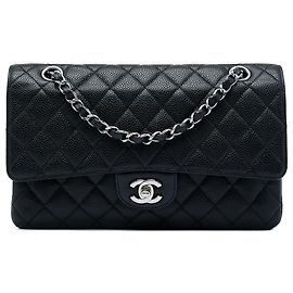 Chanel Black Medium Classic Caviar Double Flap Black