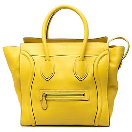 Céline Sac cabas Celine Yellow Micro en cuir Jaune