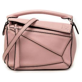 Bolsa LOEWE Pink Mini Calfskin Puzzle Rosa