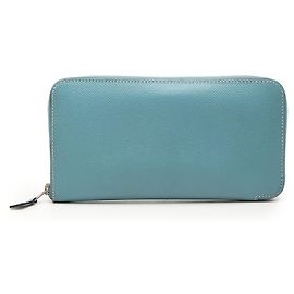Hermès Blue Epsom Azap Long Wallet Blue Light blue