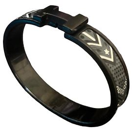 Hermès Bracciale Clic H Nero e Bianco Nero Bianco