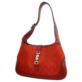 Borsa Jackie in tela GG Gucci Rosso