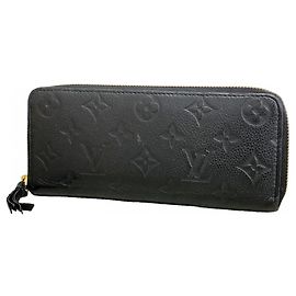 Carteira Clemence Monogram Empreinte Louis Vuitton Preto