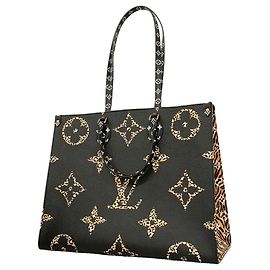 Borsa Tote Louis Vuitton Monogram Jungle OnTheGo GM Marrone Nero