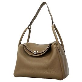 Hermès Bolsa Hermes Lindy 30 Taupe