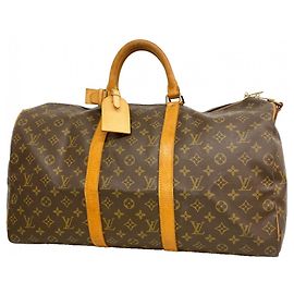 Louis Vuitton Boston Monogram Keepall Bandoulière 50 Marron