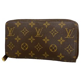 Louis Vuitton Monogram Zippy Wallet Brown