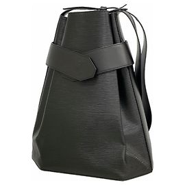 Borsa a tracolla Louis Vuitton Epi Sac Depaule GM Nero
