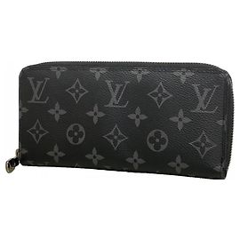 Portafoglio Zippy Louis Vuitton Monogram Eclipse Nero