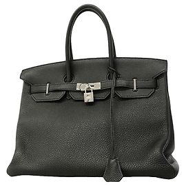Hermès Hermes Birkin 35 Togo Black Handbag Black