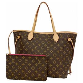 Sac cabas Louis Vuitton Monogram Neverfull MM Marron