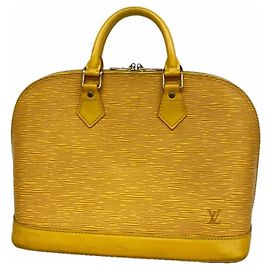 Louis Vuitton Alma Epi Handbag in Jaune Yellow