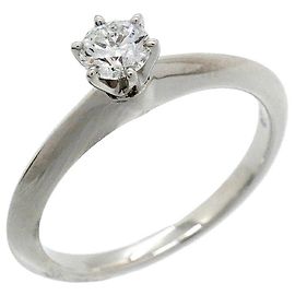 Tiffany & Co. Platinum Solitaire Diamond Band Ring Other