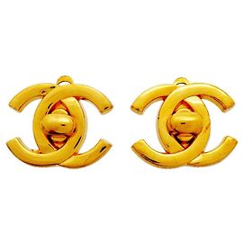Pendientes Chanel Coco Mark Turnlock Dorado