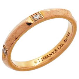 Anel True Band da Tiffany & Co. em ouro rosa 18K com diamante Outro
